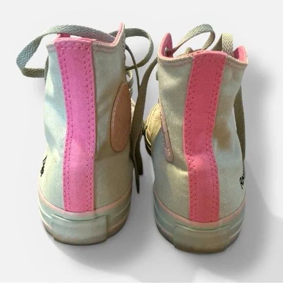 ‼️Converse All Star Chuck Taylor Custom High-Top Sneakers - Pink and Pale grey - Picture 5 of 11